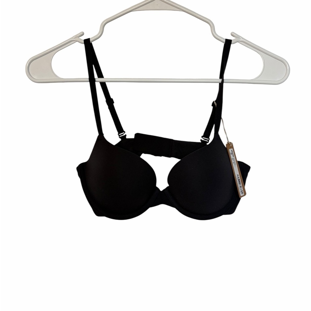 SKIMS Fits Everybody Push-Up Demi Bra β Onyx β 32B β NWT - Picture 1 of 6